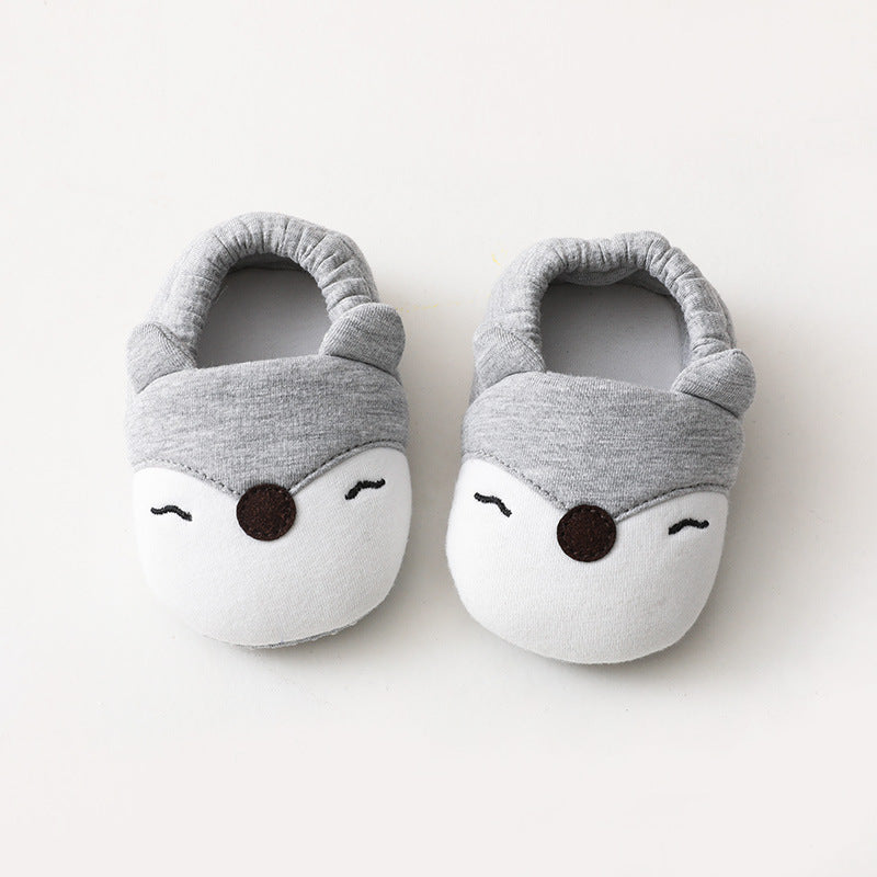 Three-dimensional ears cartoon children dispensing toddler shoes and socks spring and autumn striped animal short tube shallow mouth baby baby socks