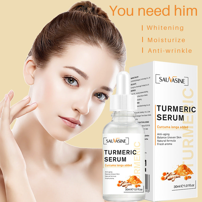 Cross-border spot SAUVASINE wrinkle Turmeric Serum moisturizing turmeric essence liquid manufacturers wholesale