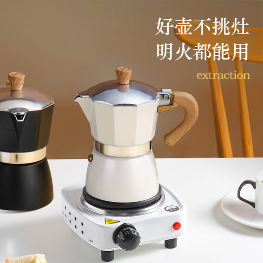 Moka pot household small coffee pot coffee set single valve hand brewing pot concentrated extraction espresso machine