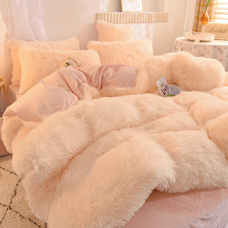 @Mink velvet four-piece set of Fray velvet four-piece set of golden velvet milk velvet four-piece set