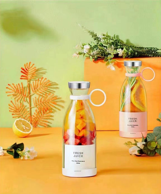 Factory wholesale USB wireless charging wine bottle juicer cup 6 leaf 4 leaf cutter head portable juicer juice cup