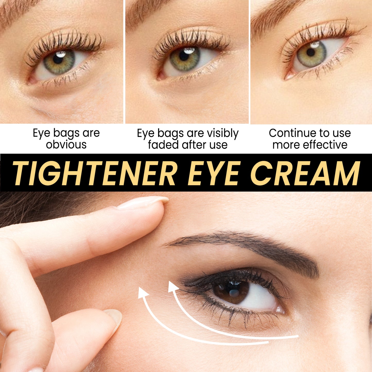 EELHOE Eye Cream Firms the skin around the eyes, hydrates, moisturizes, and reduces wrinkles, dark circles, and bags under the eyes for instant firming