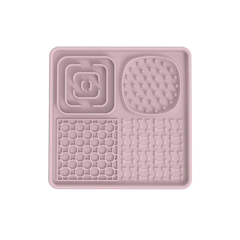 Cross-border popular silicone pet licking mat pet food utensils dog licking mat placemat suction cup slow feeding mat dog slow feeding mat