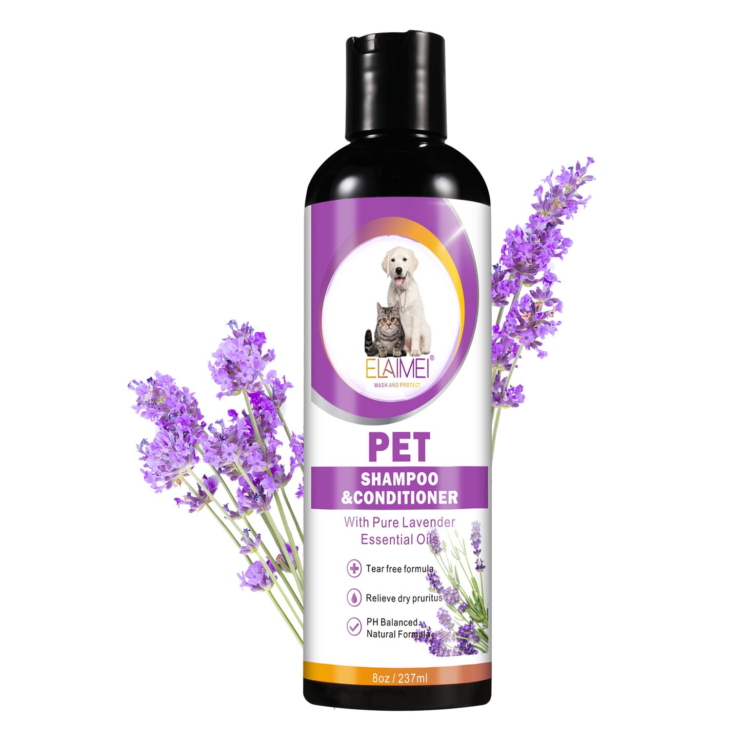 ELAIMEI Shampoo Dog Shower Gel Long Lasting Fragrance Decontamination Decontamination Cat Shampoo For Pets