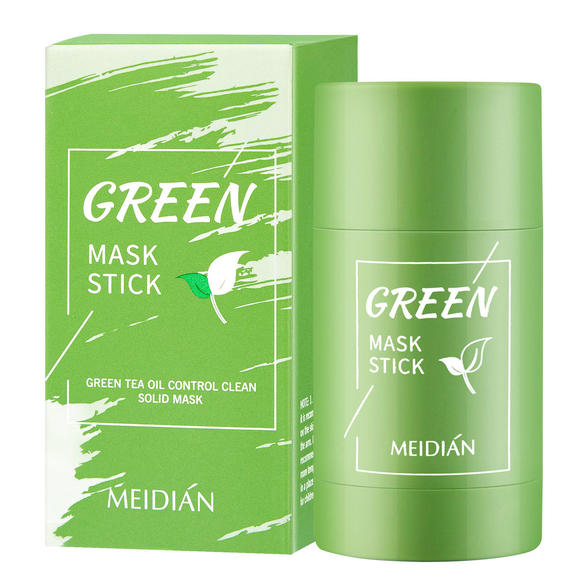 Cross-border explosion style charm point green tea solid mask deep cleaning moisturizing oil control shrink pores smear-type mud stick