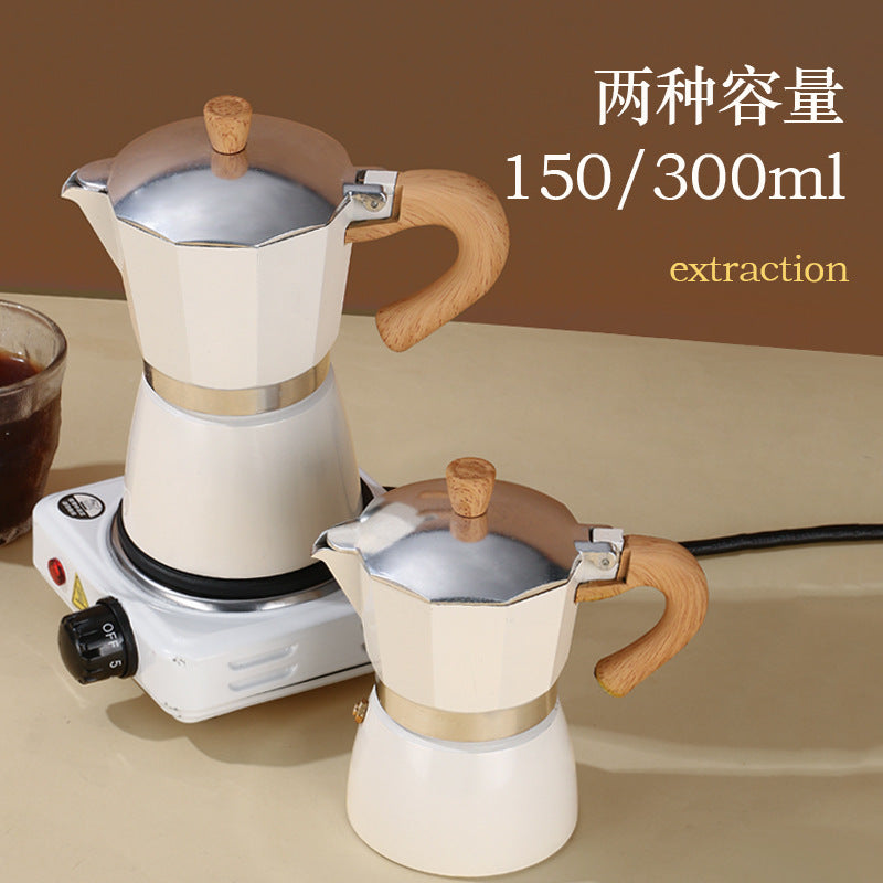 Moka pot household small coffee pot coffee set single valve hand brewing pot concentrated extraction espresso machine