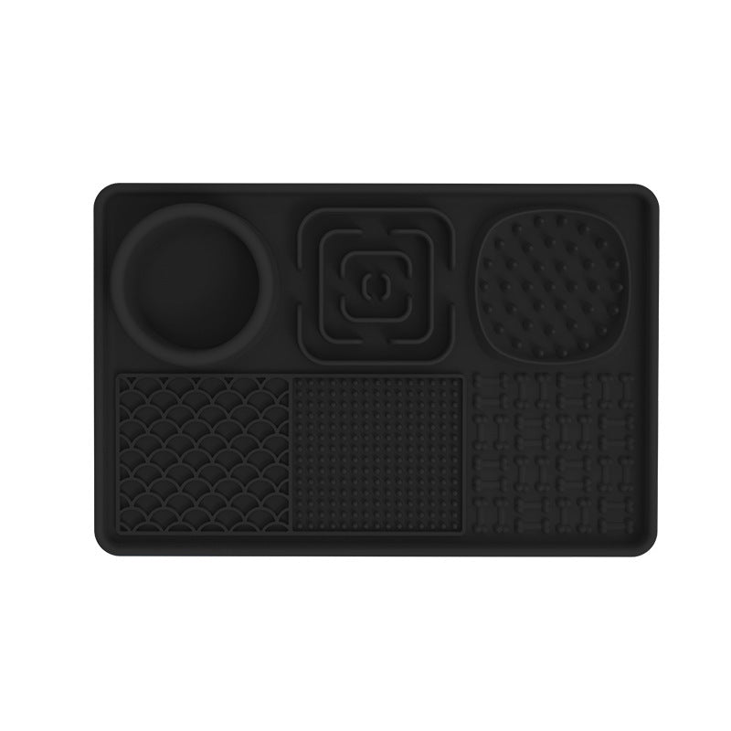 Cross-border popular silicone pet licking mat pet food utensils dog licking mat placemat suction cup slow feeding mat dog slow feeding mat