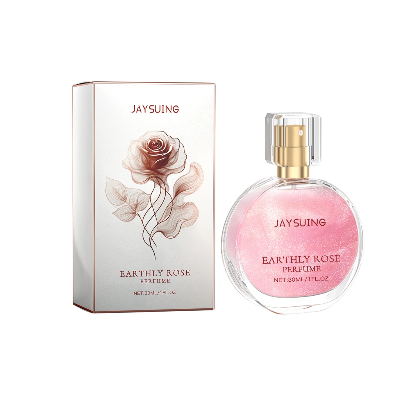 JAYSUING Earth Rose Perfume Women's Neck and Wrist Portable Fragrance Natural Fresh Niche Perfume