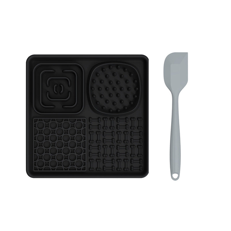 Cross-border popular silicone pet licking mat pet food utensils dog licking mat placemat suction cup slow feeding mat dog slow feeding mat