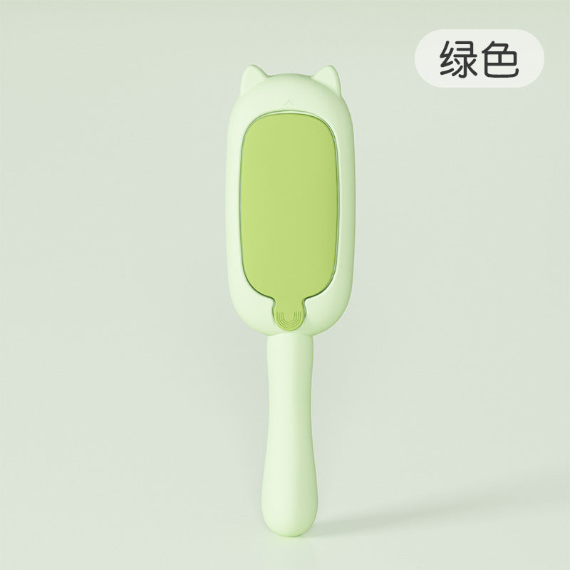 Cross-border new electrostatic pet brush cat hair artifact cat hair brush sticky hair device cute cartoon cat hair removal brush