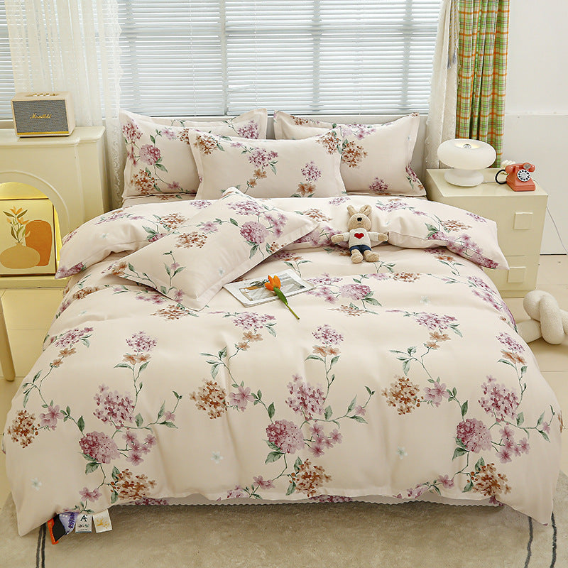 Four-piece bedding set Nantong home textile dormitory three-piece set single student winter thickened bed sheet quilt cover