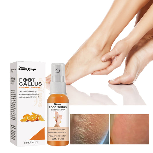 South Moon Foot Exfoliating Spray for Dead Skin, Cracked Skin, Moisturizing, Cleansing, Repairing, Roughness and Callus Removal