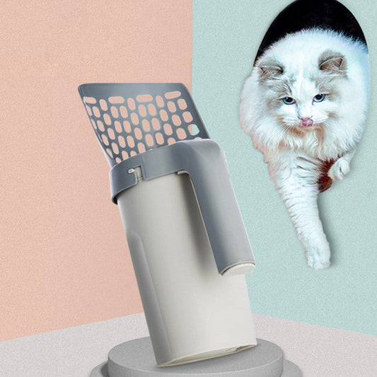 Amazon's new all-in-one cat litter shovel set cat poop shovel set pet toilet picker detachable portable plastic