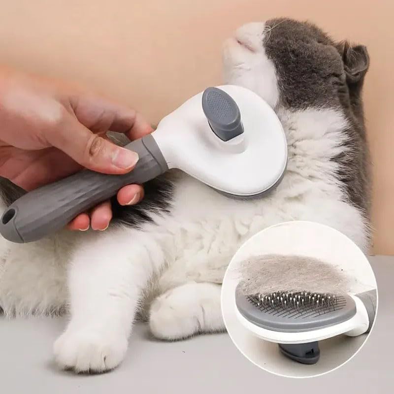 Pet comb to remove floating hair stainless steel pin comb cat detangling comb hair removal artifact dog row comb dense tooth comb wholesale