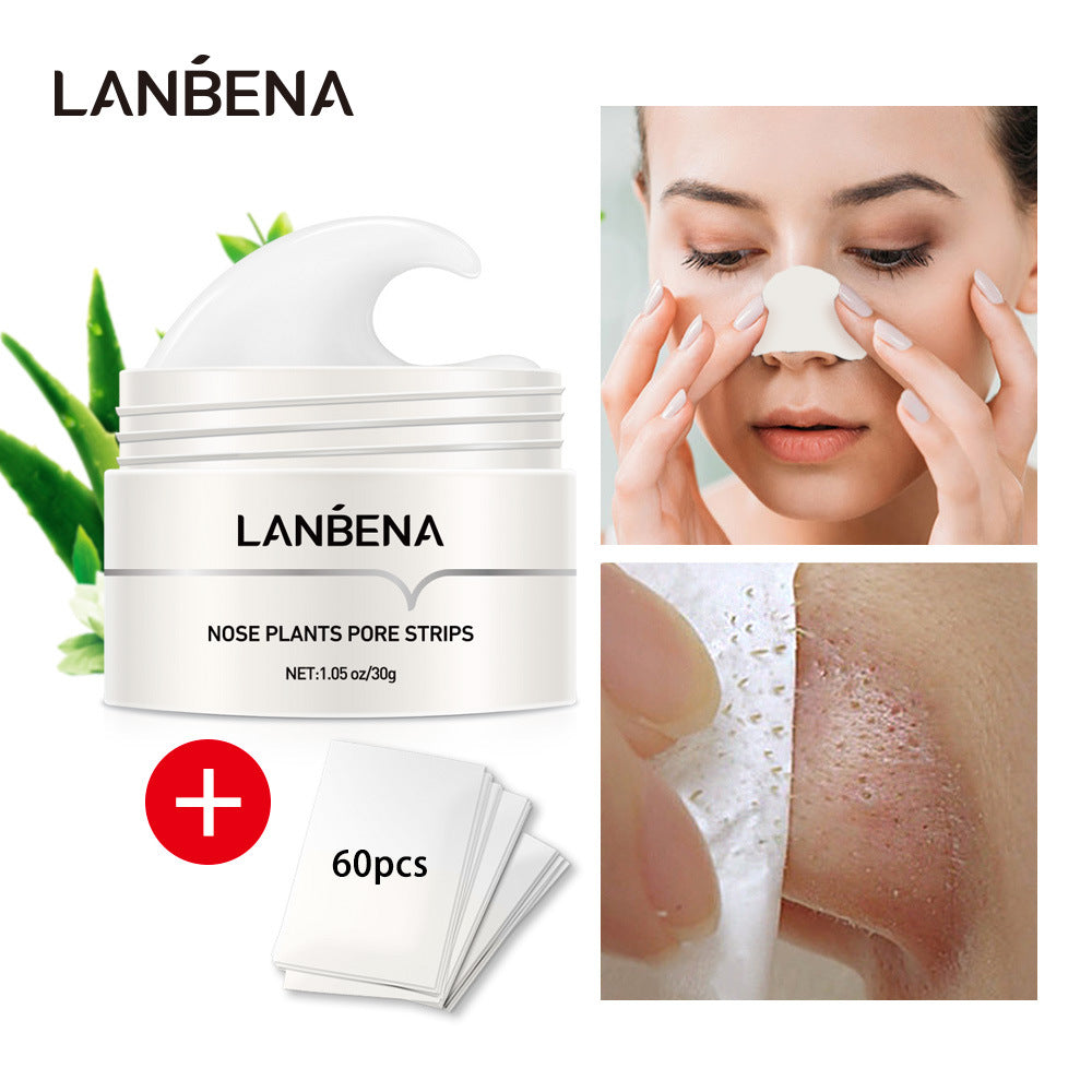 LANBENA Blackhead Nasal Mask with 60 Blackhead Paper Acne Tear-off Cleansing Mask Russia