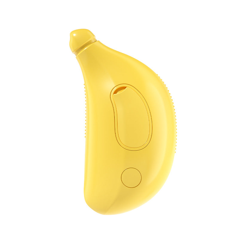 Pet cleaning hair removal cat and dog electric spray hair removal comb one-button spray anti-flying hair massage brush banana type