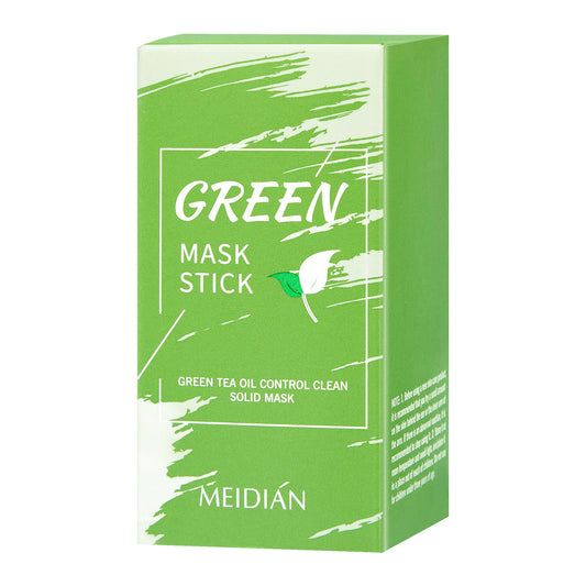 Cross-border explosion style charm point green tea solid mask deep cleaning moisturizing oil control shrink pores smear-type mud stick