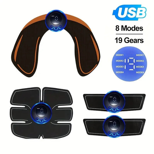 New smart ems abdominal fitness instrument abdominal muscle trainer home sports fat-slimming machine lazy fitness equipment abdominal muscle stickers