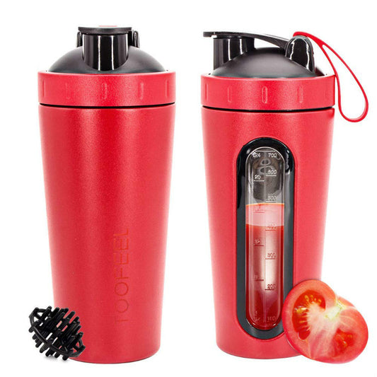 700Ml creative with window 304 stainless steel shaker cup gym protein powder meal replacement sports water cup spot