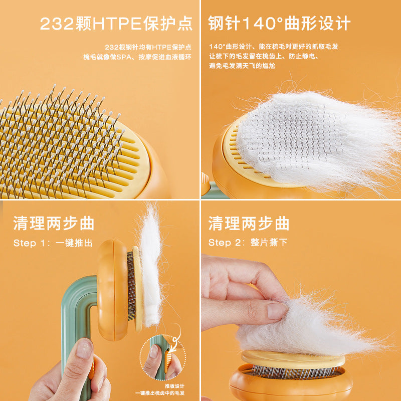 Pet Hair RemoverPet CombPet CombPumpkin CombCat CombPet BrushPet Self-cleaning NeedlePet Comb