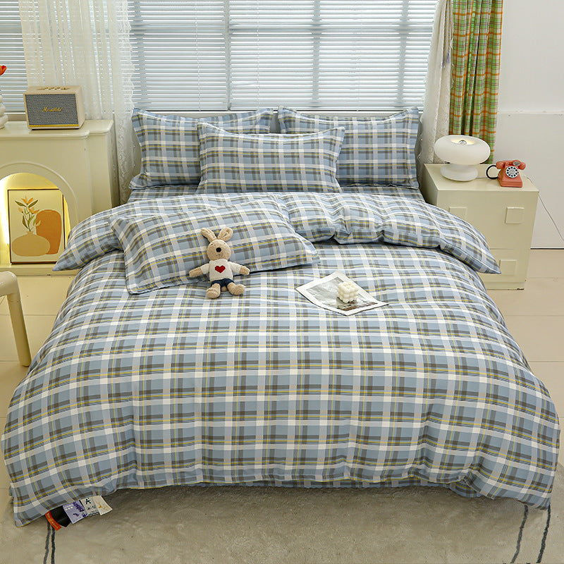 Four-piece bedding set Nantong home textile dormitory three-piece set single student winter thickened bed sheet quilt cover