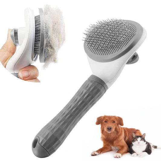 Pet comb to remove floating hair stainless steel pin comb cat detangling comb hair removal artifact dog row comb dense tooth comb wholesale