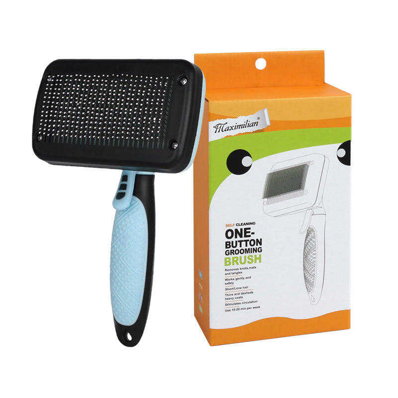Pet comb dog supplies automatic hair removal comb cat comb knot removal hair removal self-cleaning needle comb