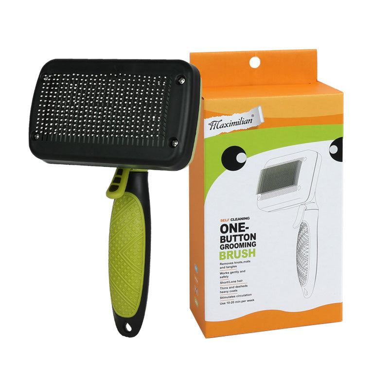 Pet comb dog supplies automatic hair removal comb cat comb knot removal hair removal self-cleaning needle comb