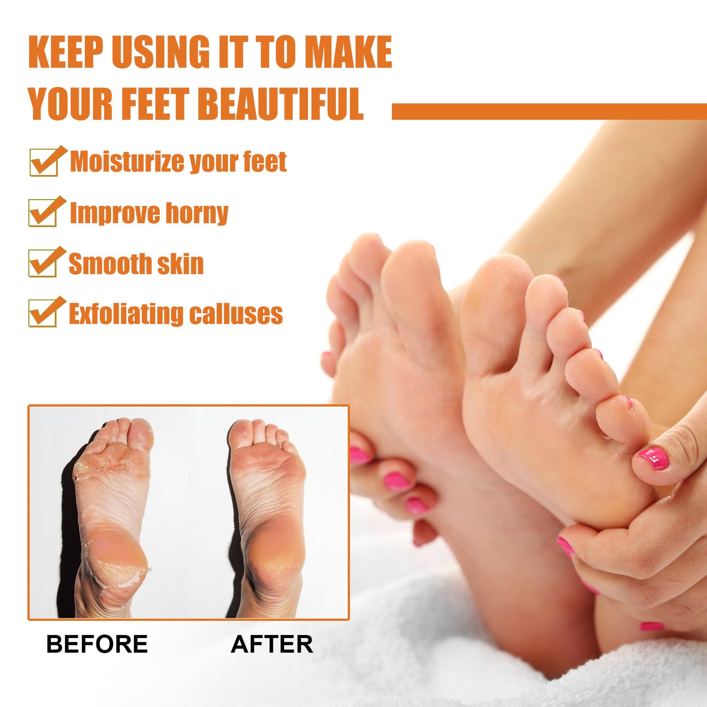 South Moon Foot Exfoliating Spray for Dead Skin, Cracked Skin, Moisturizing, Cleansing, Repairing, Roughness and Callus Removal