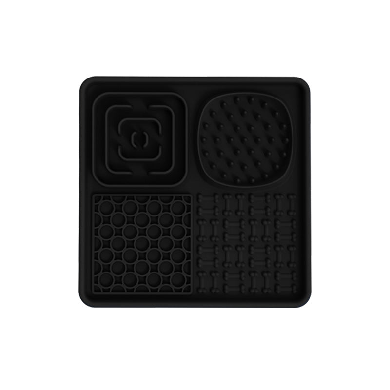 Cross-border popular silicone pet licking mat pet food utensils dog licking mat placemat suction cup slow feeding mat dog slow feeding mat