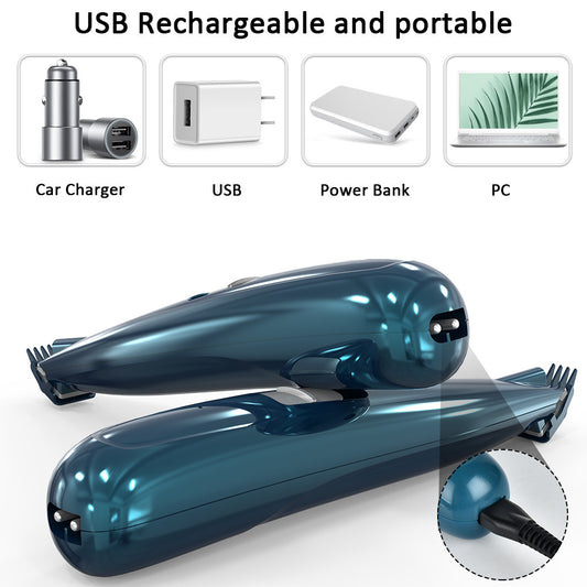 Cross-border pet shaver USB rechargeable cat and dog foot hair trimmer LED luminous foot hair clipper