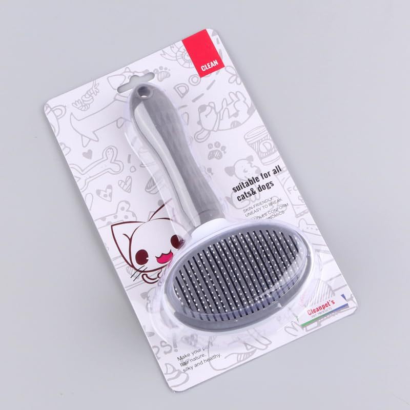 Pet comb to remove floating hair stainless steel pin comb cat detangling comb hair removal artifact dog row comb dense tooth comb wholesale