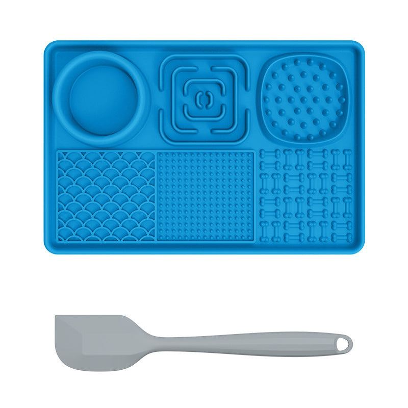 Cross-border popular silicone pet licking mat pet food utensils dog licking mat placemat suction cup slow feeding mat dog slow feeding mat