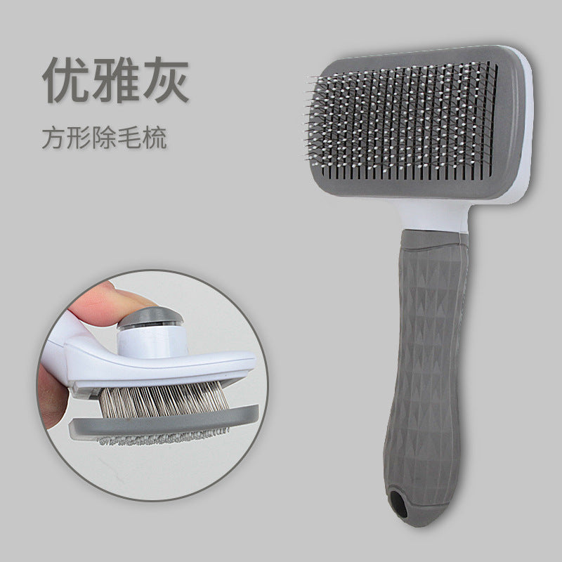 Pet comb to remove floating hair stainless steel pin comb cat detangling comb hair removal artifact dog row comb dense tooth comb wholesale