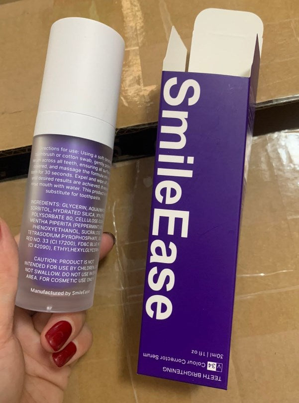 Teeth Whitening Toothpaste V34 Purple Bottled Press Toothpaste Whitening Oral Cleansing Essence Factory Direct Sales